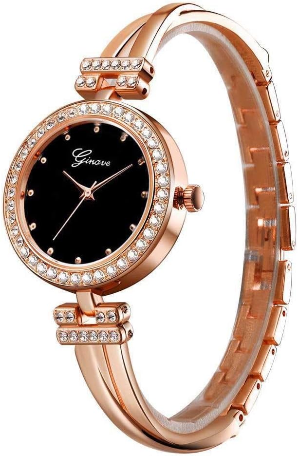 Weicam Women Classic Two-Piece Bangle Bracelet Analog Quartz Wrist Watch Jewelry Set - Image 3