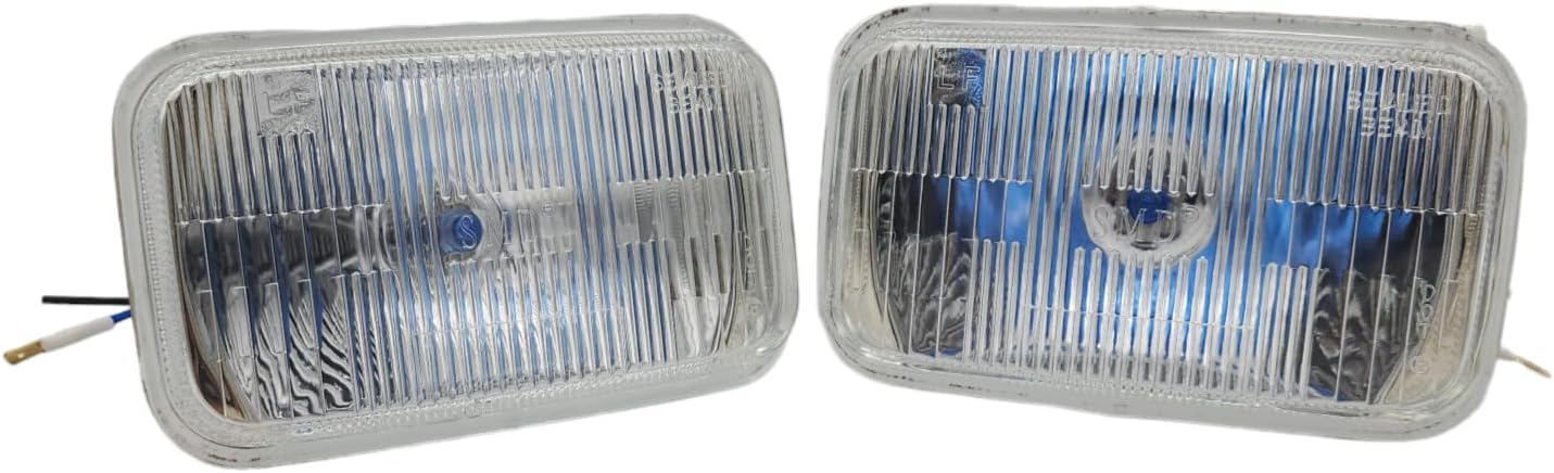 Pair of SMD Replacement SEALED BEAM H4703 Headlight Conversion to H3 Halogen