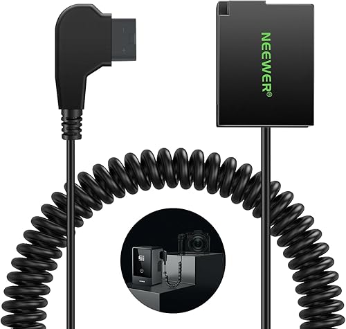 Miniatura 70 de NEEWER D Tap to NP-F550 Batería ficticia con cable para batería de montaje en V, fuente de alimentación estable para RGB660 RGB1200 RGB168 BH20B Luz