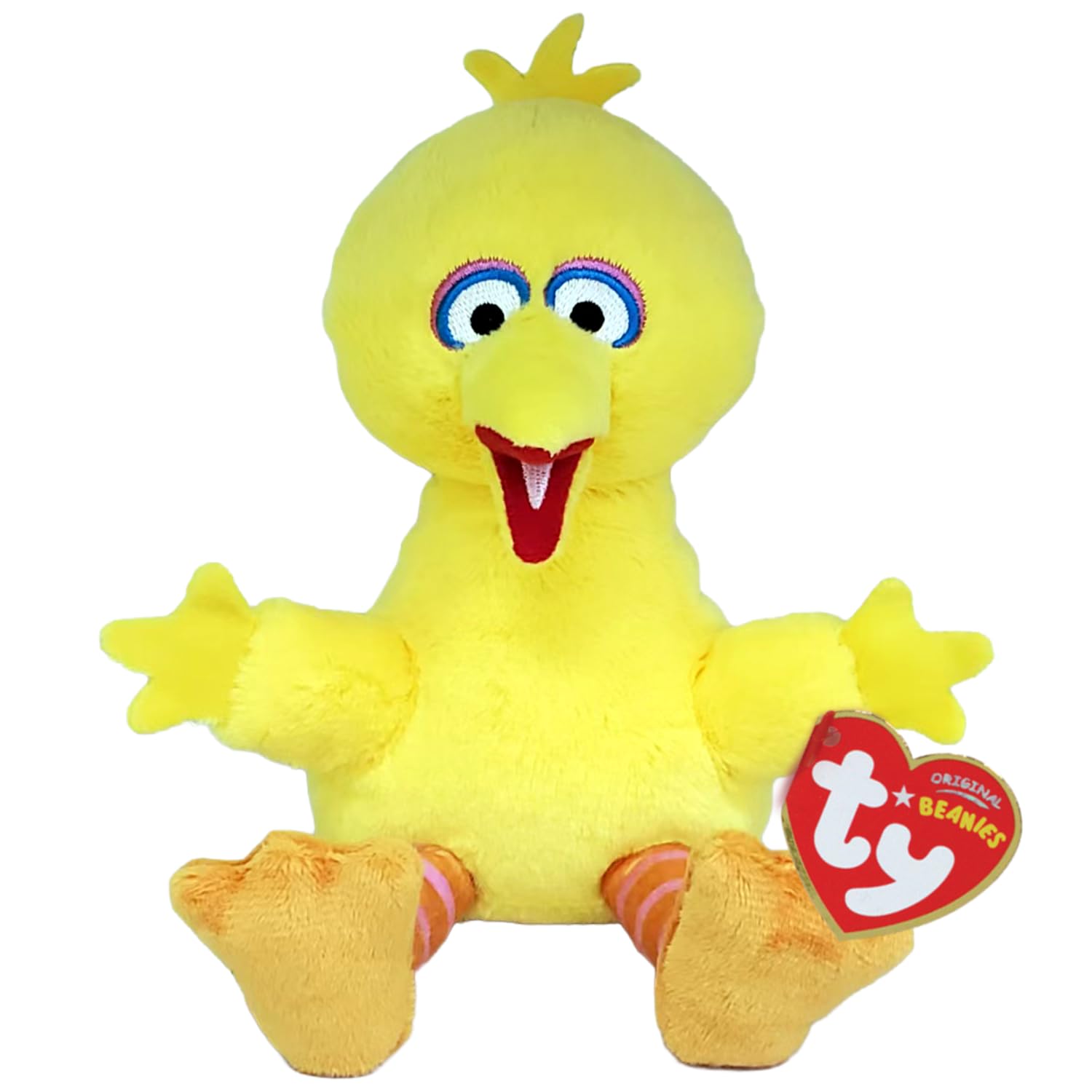 TY Big Bird Sesame Street Beanie 17cm Soft Plush Toy for Kids – Collectible Cuddly Character Plushie – Sesame Street Soft Toy for Babies and Children