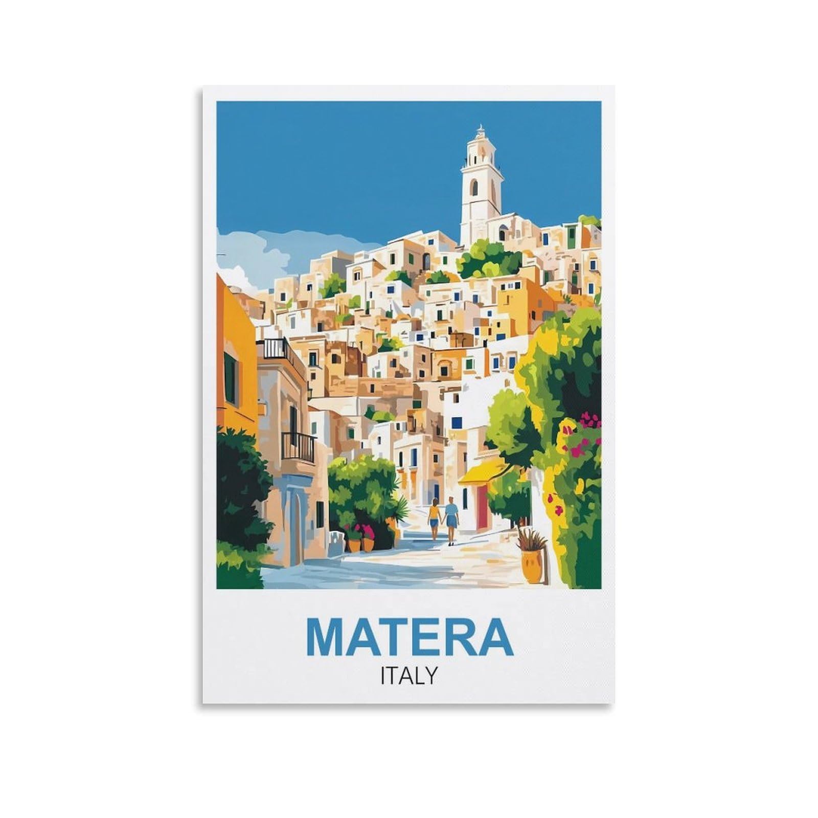 EZMLFA 5D Diamond Painting Kits,Matera Italy Diamond Art Kits Adults, Create Your Own Diamond Painting Full Drill Gifts for Home Decor 40x50cm