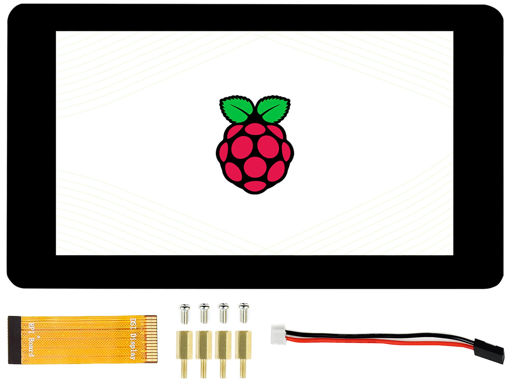 waveshare 7inch DSI LCD 800×480 for Raspberry Pi 4B/3B+/3A+/3B/2B /B+/A+ and Compute Module 4/3+/3, 800×480 Capacitive Touch Screen Monitor