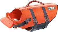 Outward Hound Colete salva-vidas para cães Granby Splash, colete salva-vidas de alta flutuabilidade para natação, passeios de barco e segurança na água, PP, laranja