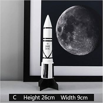 月ロケットと宇宙飛行士の置物　金属製　作家もの 月ロケットと宇宙飛行士の置物 金属製 作家もの 月ロケットと宇宙飛行