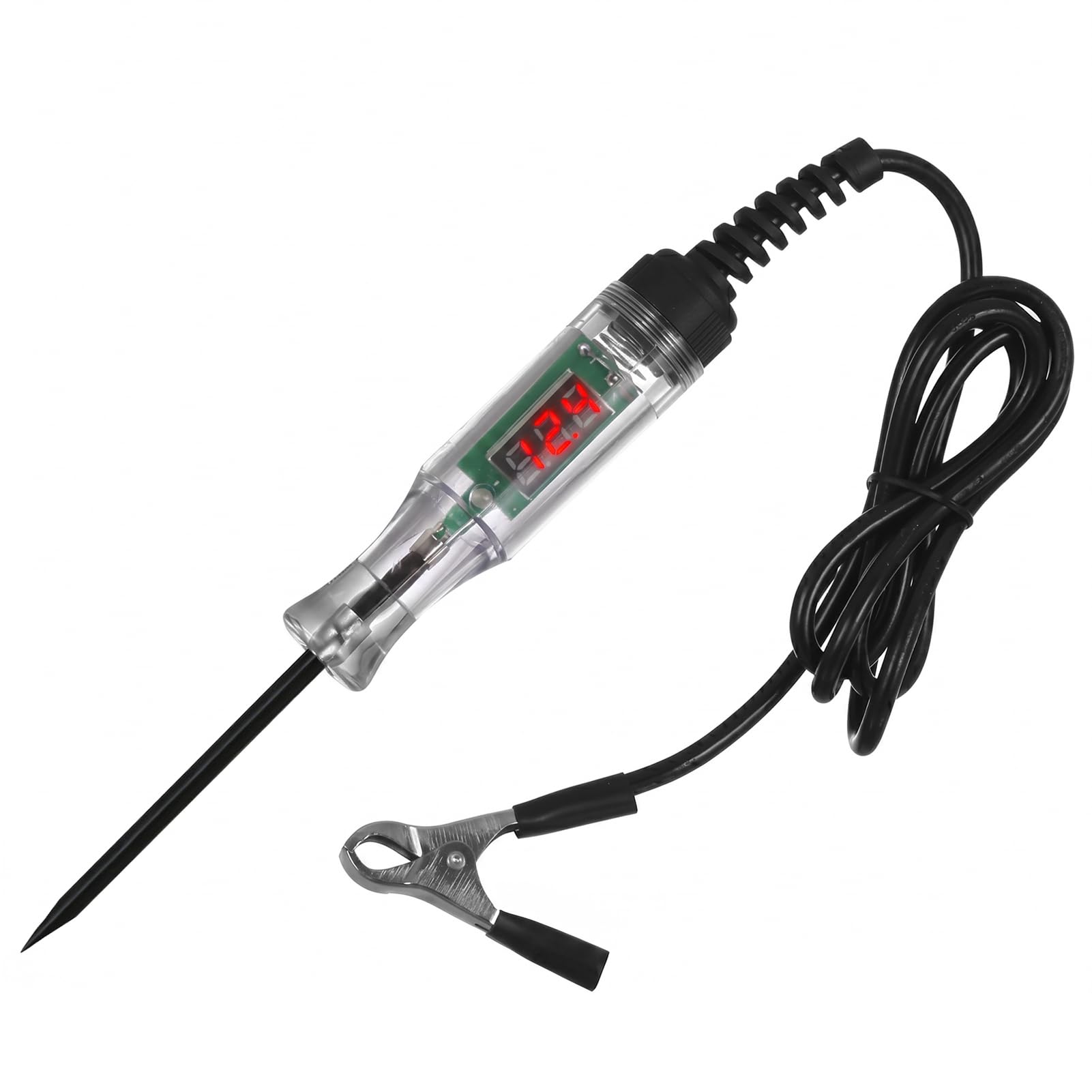 Circuit Tester, 5-120V Test Light with Digital LED, Car Fuse Tester with Crocodile Clip and Thick Black Wire, Automotive Circuit Tester for Fuse Automotive Wiring Circuit Checking