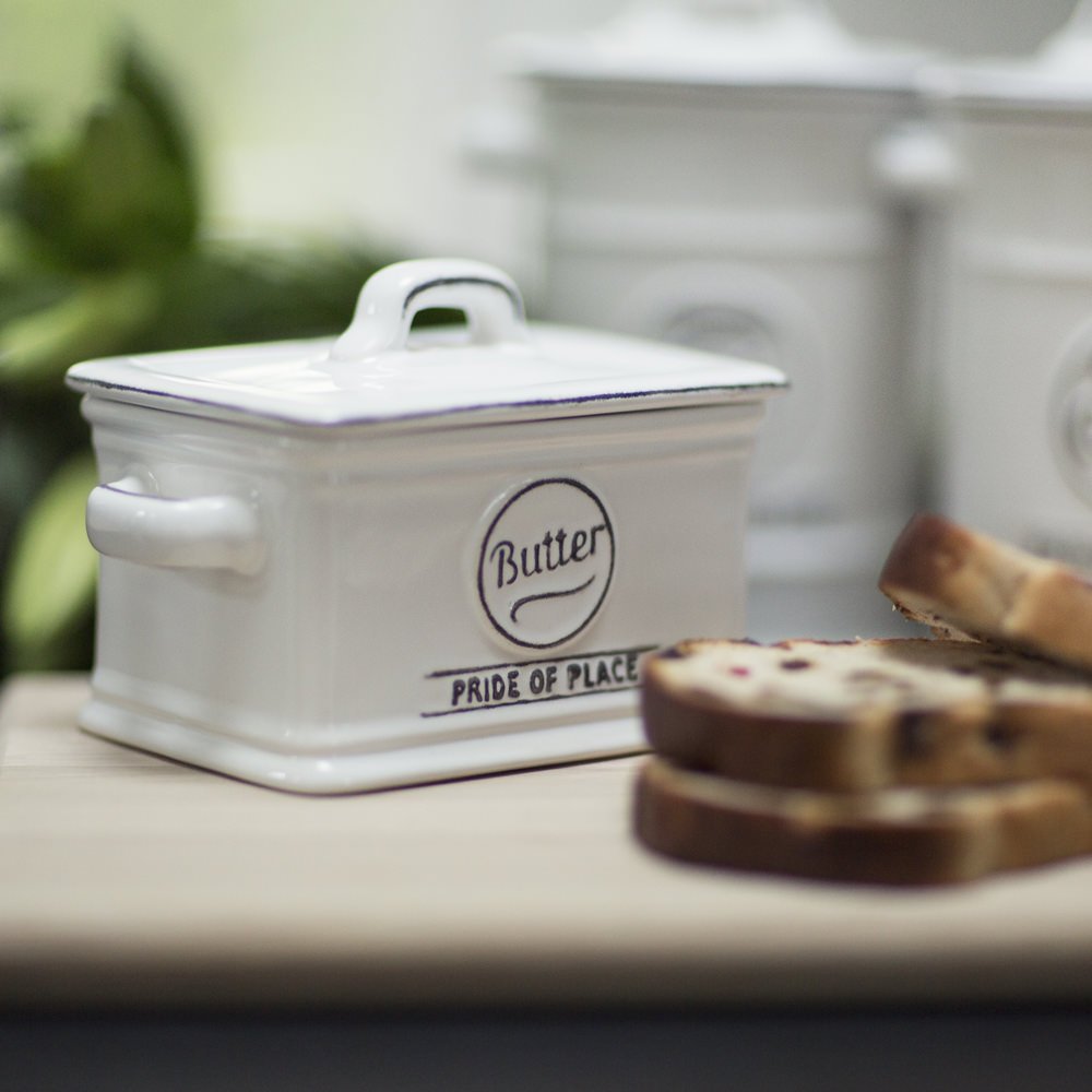 Pride of Place パッキン 大型ジャー&バターケース 陶器 Amazon.com | T&G Woodware Pride of Place Deep Lidded British