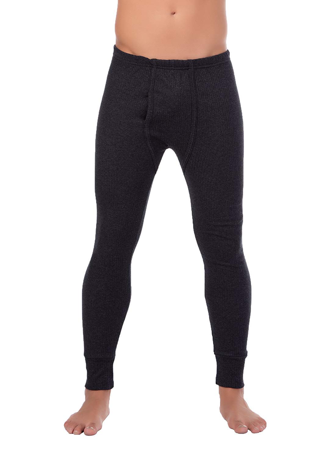 BestSale247 Caleçon thermique long pour homme - Intérieur en polaire douce - Chaud - Sous-vêtements d'hiver - Sous-vêtements de ski - Coton