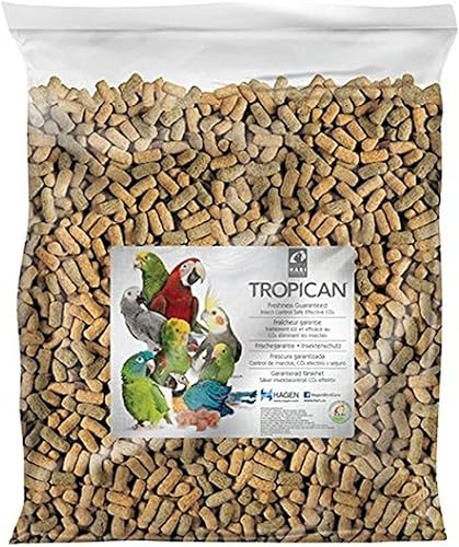 HARI Tropican Bird Food Hagen Parrot Food con cacahuetes y semillas de girasol varillas de mantenimiento fĂłrmula de por vida bolsa de 20 libras HARI Tropican Bird Food Hagen Parrot Food con cacahuetes y semillas de girasol varillas de mantenimiento fĂłrmula de por vida bolsa de 20 libras