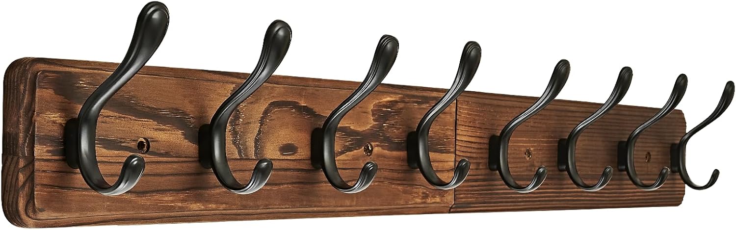 Coat Rack Wall Mount，Hat Rack for Wal,l Hat and Towel Hanger for Hanging Coat, Bag, Key, Purse, Robe, for Entryway, (5 Hooks)