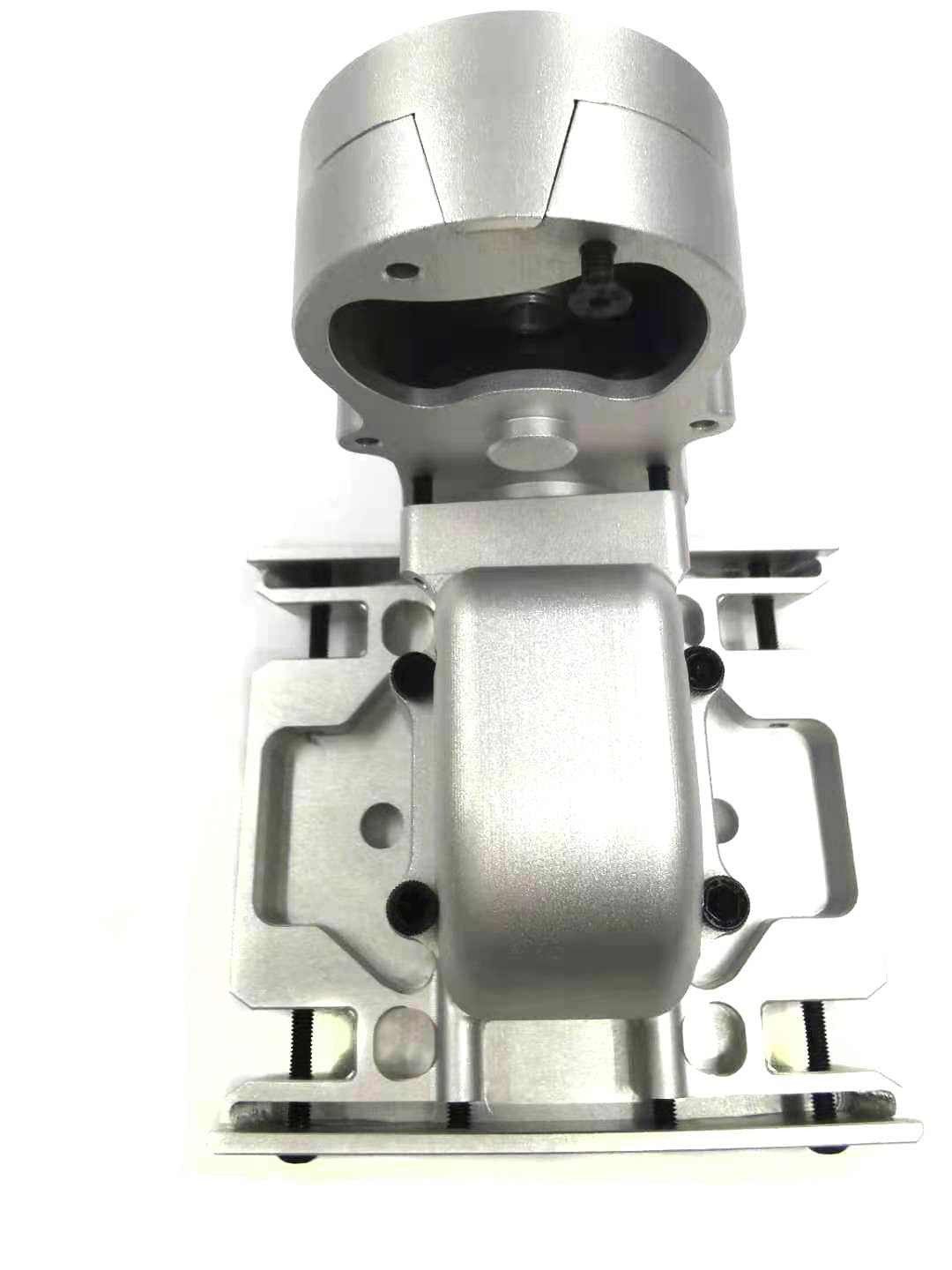 KEBEILEE CNC Alu Center Transmission+Skid Plate for LOSI LMT Monster Truck 1:8 (Silver)