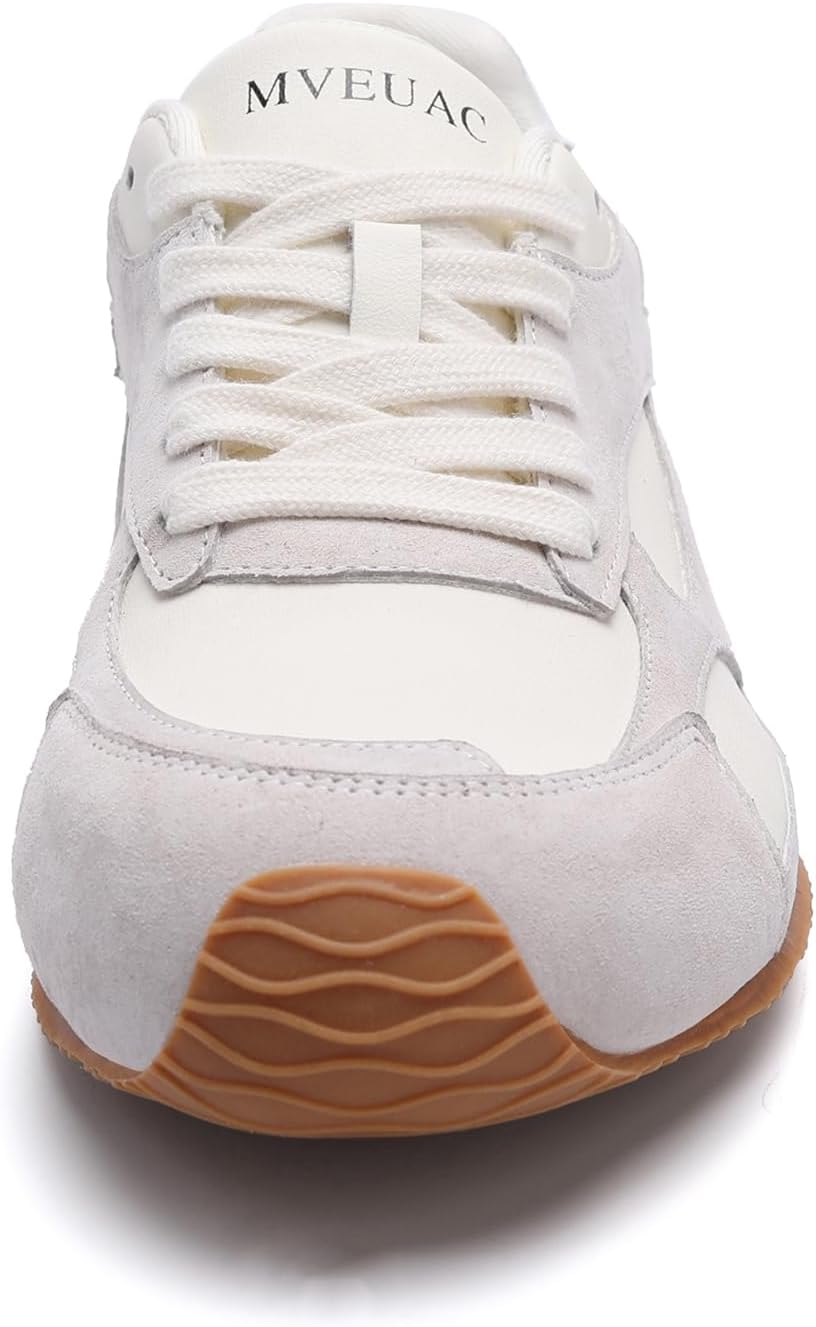 Casual Fashion Sneakers for Women Lightweight Cow Leather Patchwork, Non-Slip Outsole Women Walking Shoes for Gym, Tennis, Running, Comfortable Workout Trainer Shoes Women - Image 7