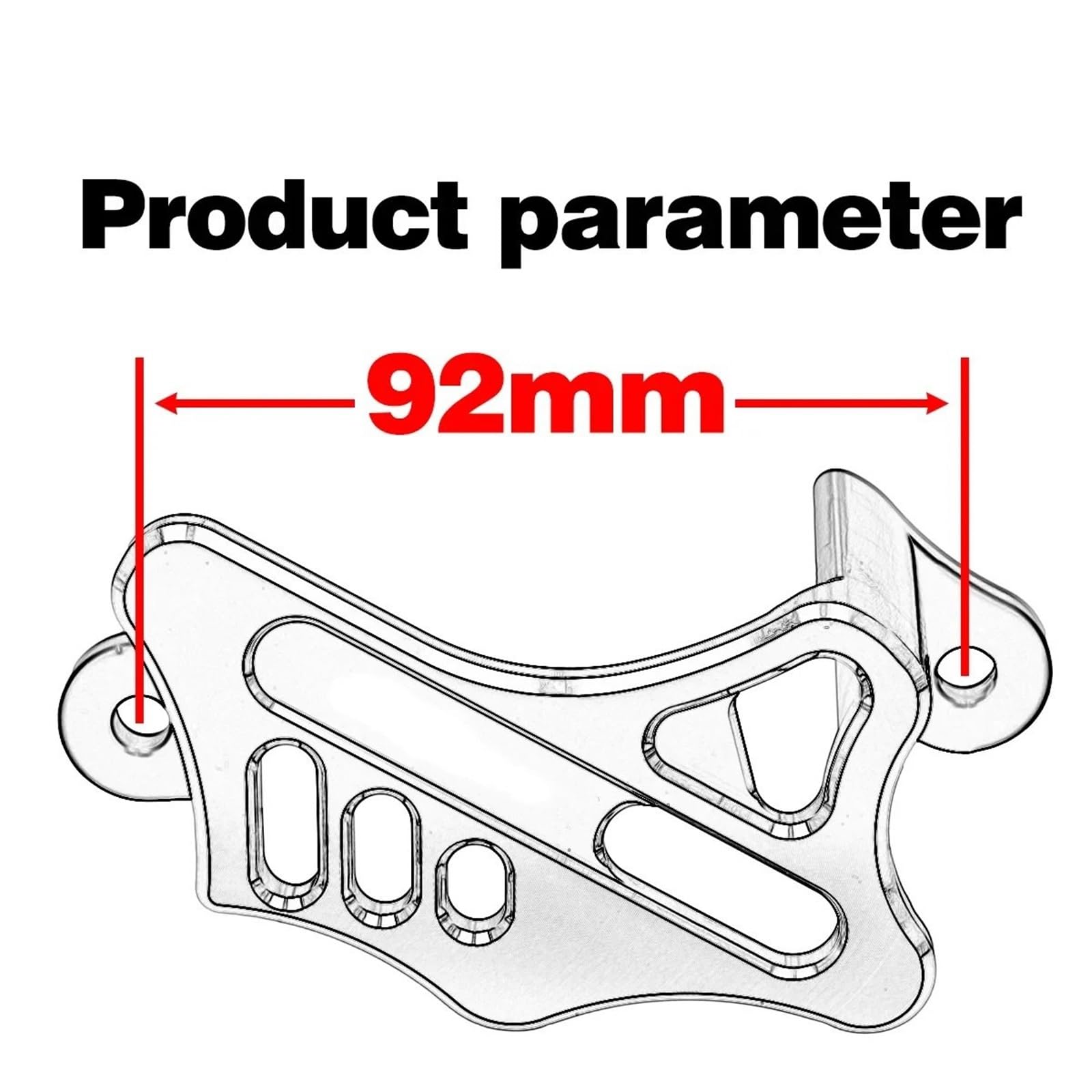 Protezione Disco Freno Adatto per Honda CR 125 CRF 250 450 250R 450R 250X 450X 250RX 450RX Protezione Pinza Freno Posteriore(Type B Black)
