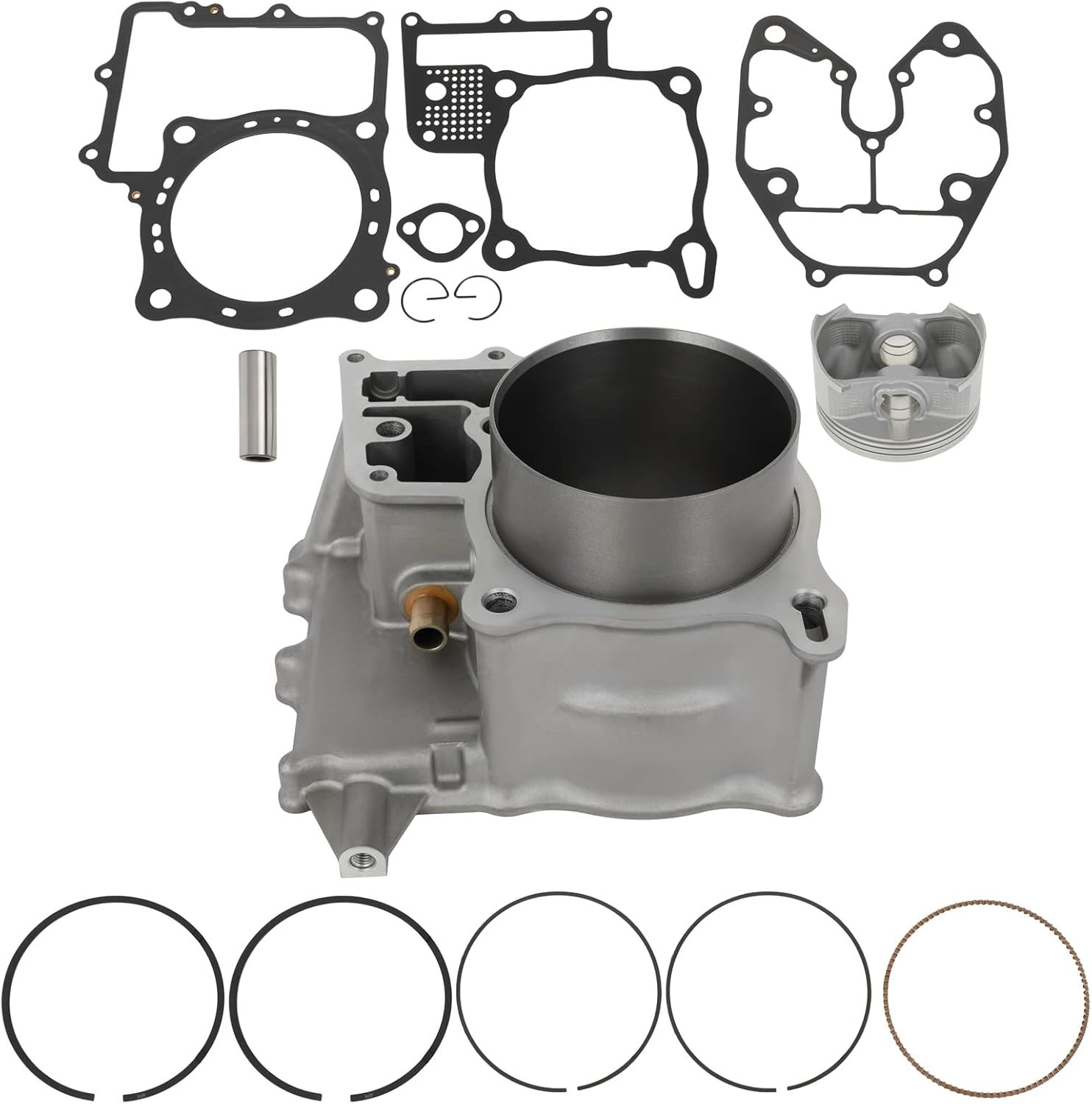 SCITOO Cylinder Piston 12100-HN8-A60 Cylinder Piston Gasket Top end Kit fitment 2009-2013 for Honda Big Red 700 MUV700;2014-2021 for Honda Pioneer 700 SXS700M2