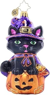 Christopher Radko Hand-Crafted European Glass Halloween Christmas Tree Decorative Ornament, Witchy Whiskers - Buy now