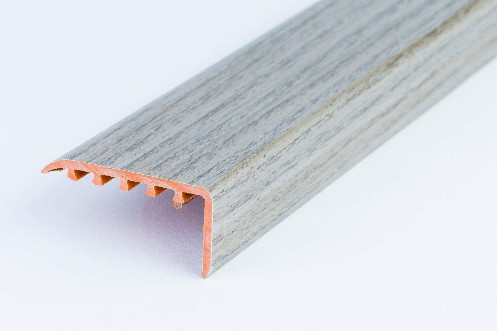 Buy UPVC Stair Nosing 45x22 for Wooden Laminate Stairs Edge Protection
