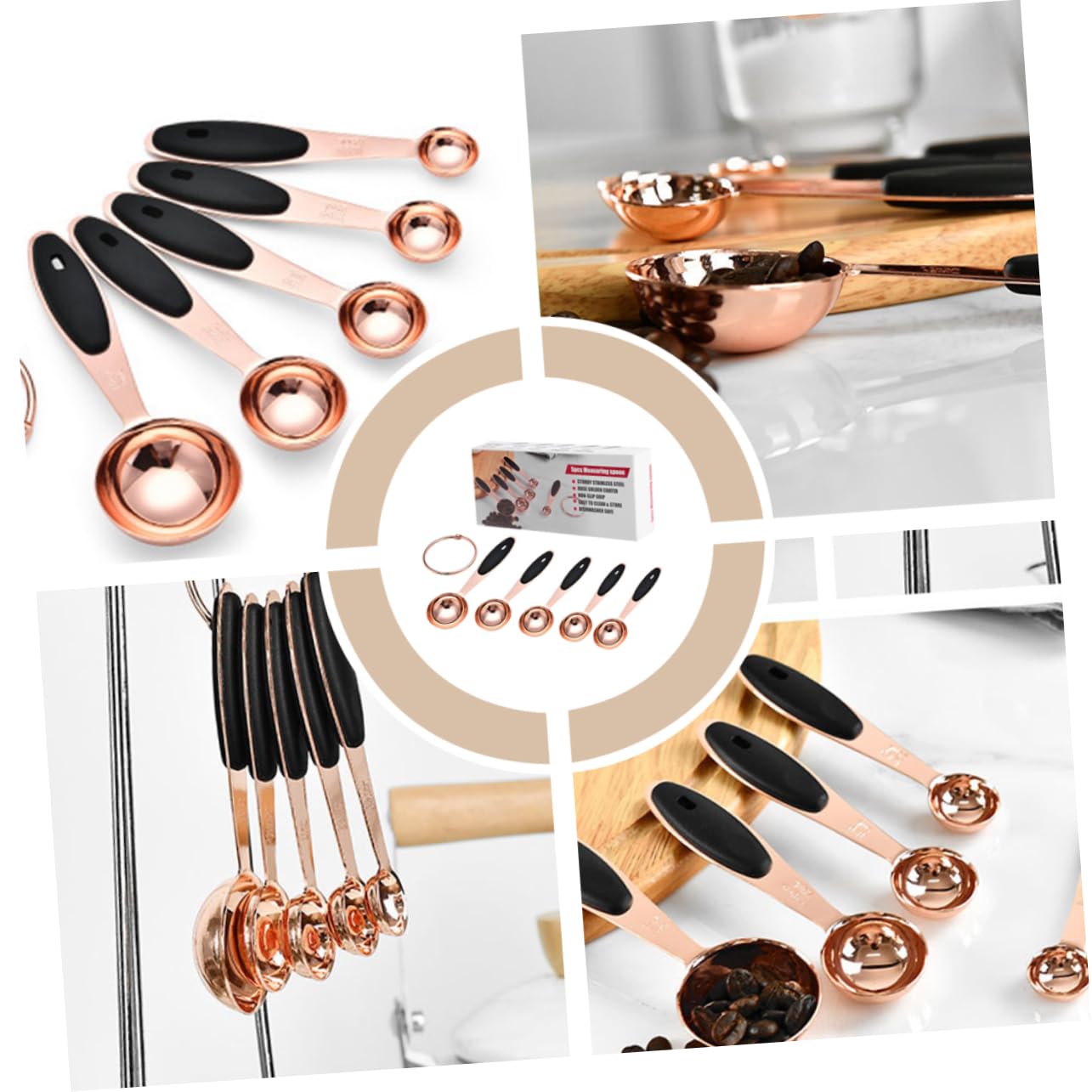 Alipis Lot De 3 Cuillères À Mesurer En Forme De Rose Cuillères À Café Ustensiles De Cuisine Cuillères À Cocktail Accessoires De Cuisine Cuillères À Mesurer Outil De Cuisson En