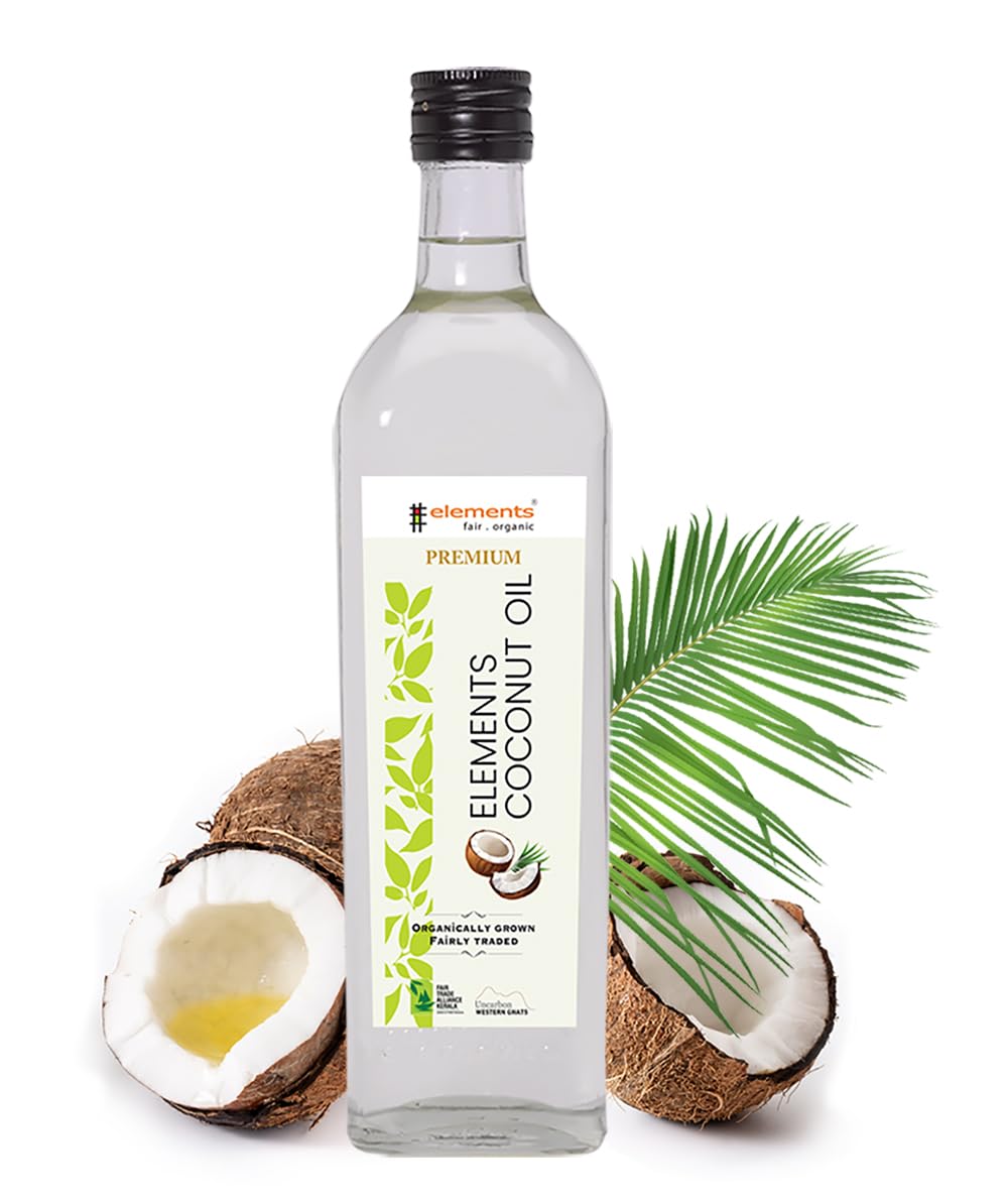 Elements Fair Organic Coconut Oil - 750ml – Organically Grown Fairly Traded. 100% Natural and Pure - Ideal for Cooking and Baking …