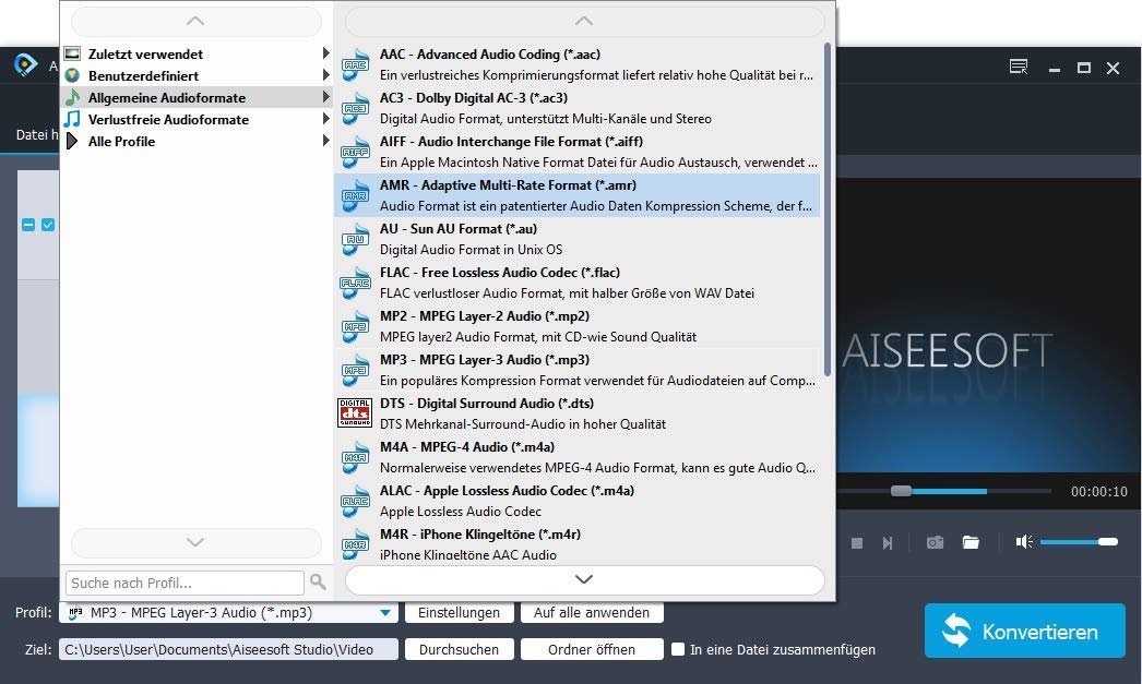 Audio Converter - MP3, Sound Dateien bearbeiten, konvertieren, umwandeln für Windows 11 / 10 / 8.1 / 7 Neue Version