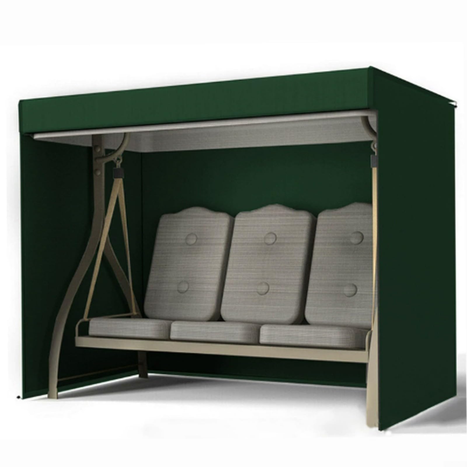 Funda impermeable para columpio de 3 plazas, material protector UV con cierre de cremallera (220 x 145 x 170 cm)