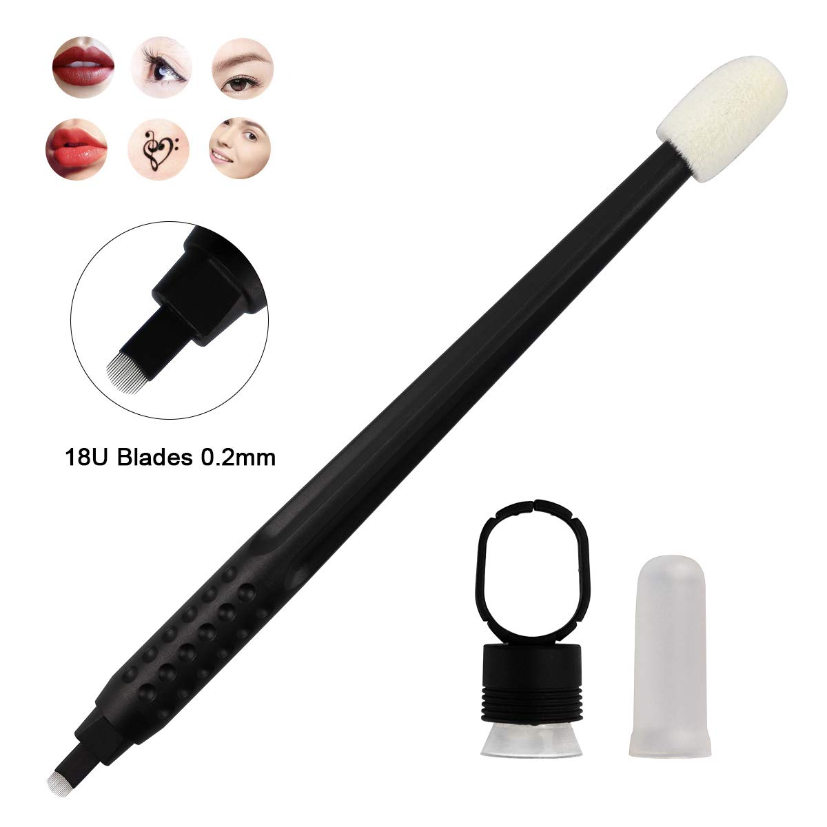 Guapa 10pcs Disposable Black Microblading Tattoo Manual Pen