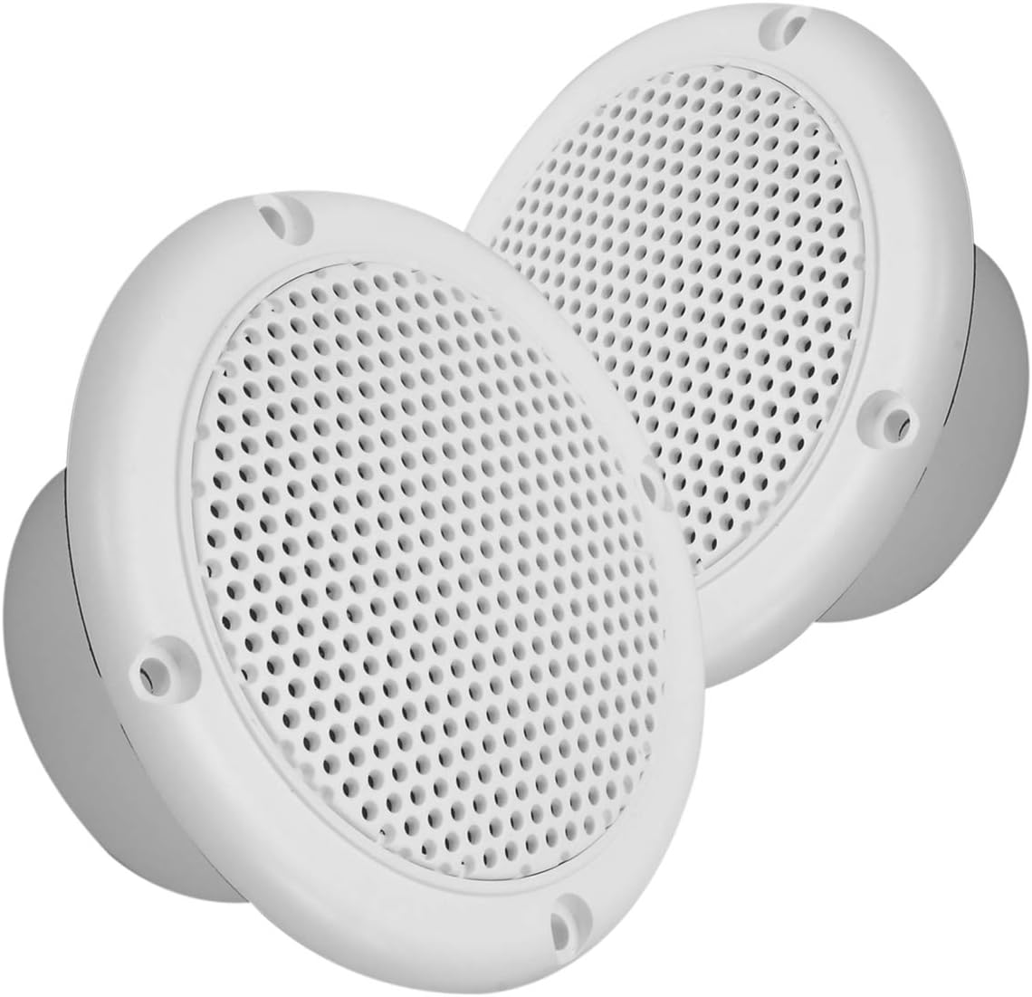 3” Water Resistant Speakers Dual Cone 50 Watts for Marine, RVs, & Hot Tubs Grills Included - Pair