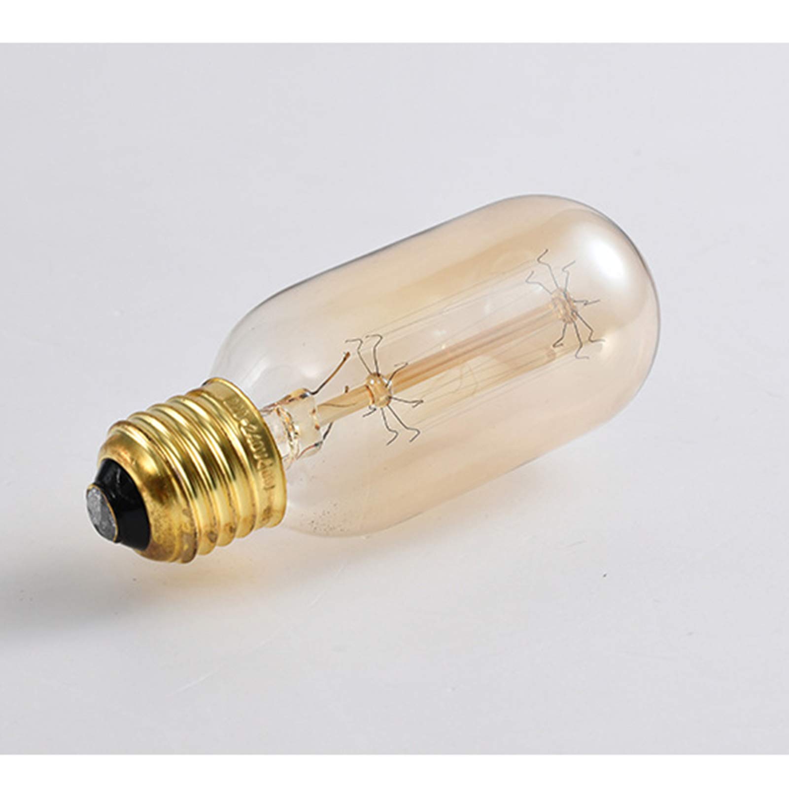Bombilla Edison LED vidrio ámbar T45, bombilla incandescente Edison Vintage atenuación 40W, bombilla tungsteno sin parpadeo, paquete 4 bombillas Edison E27