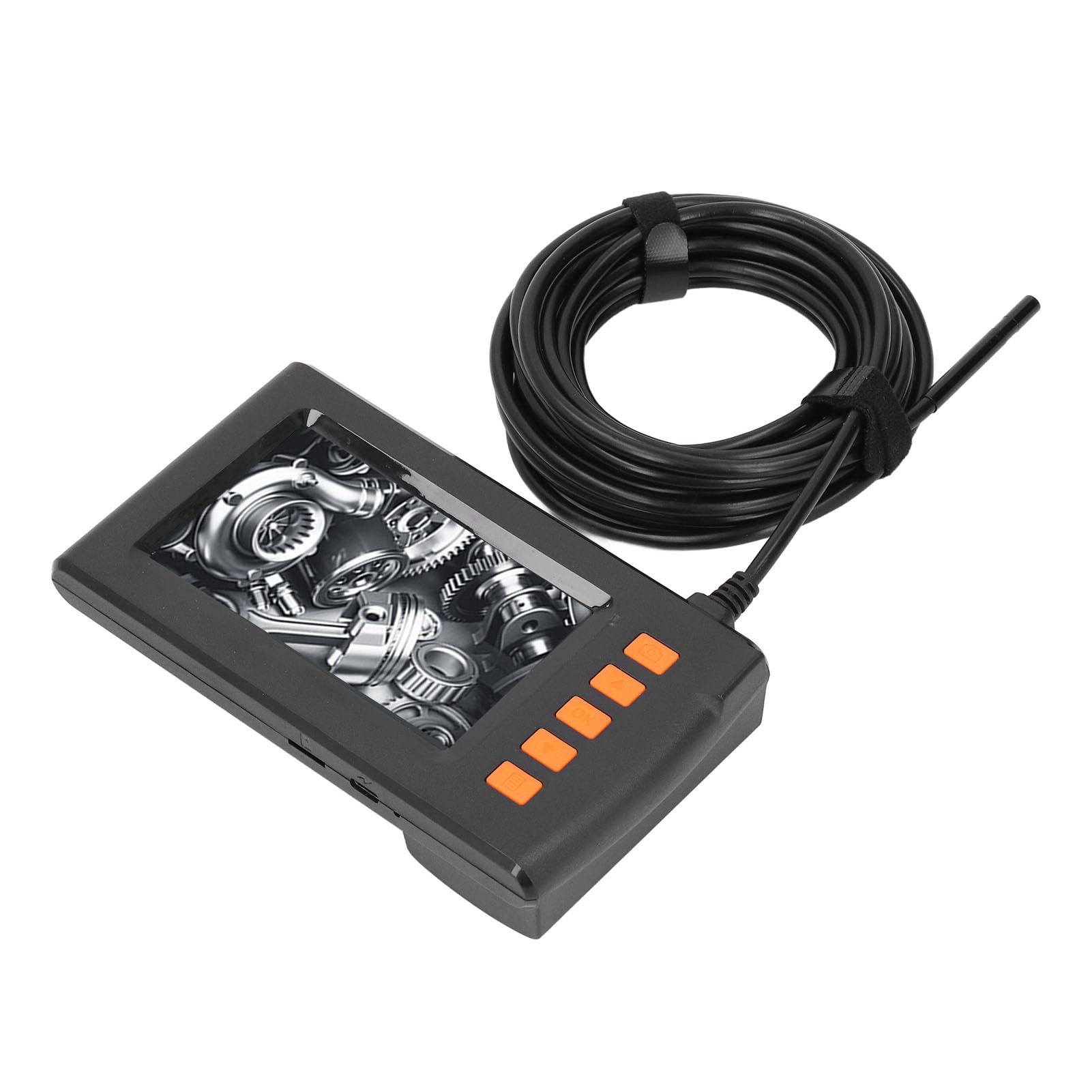 Screen Endoscope, Industrial Endoscope Borescope Camera with LED Lights 4.3 Inch HD Screen IP67 360 Degree Rotation Lens, Endoscopes