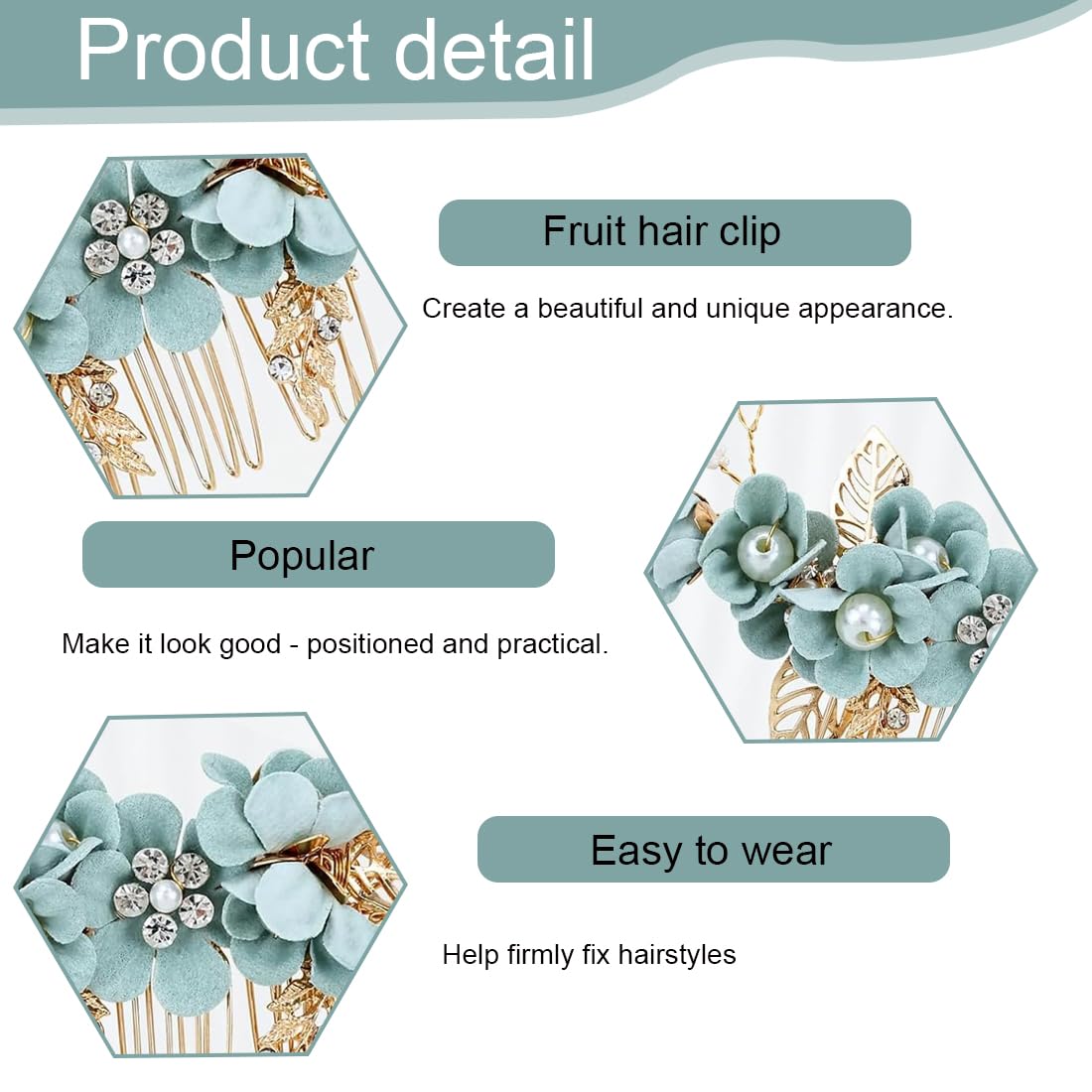 4 Piezas Peinetas para el Pelo, Adorno Pelo Novia con Cristales Verdes, Tocado de Novia para Bodas, Tocados de Pelo Verde para Mujeres, Peinetas para el Pelo Boda