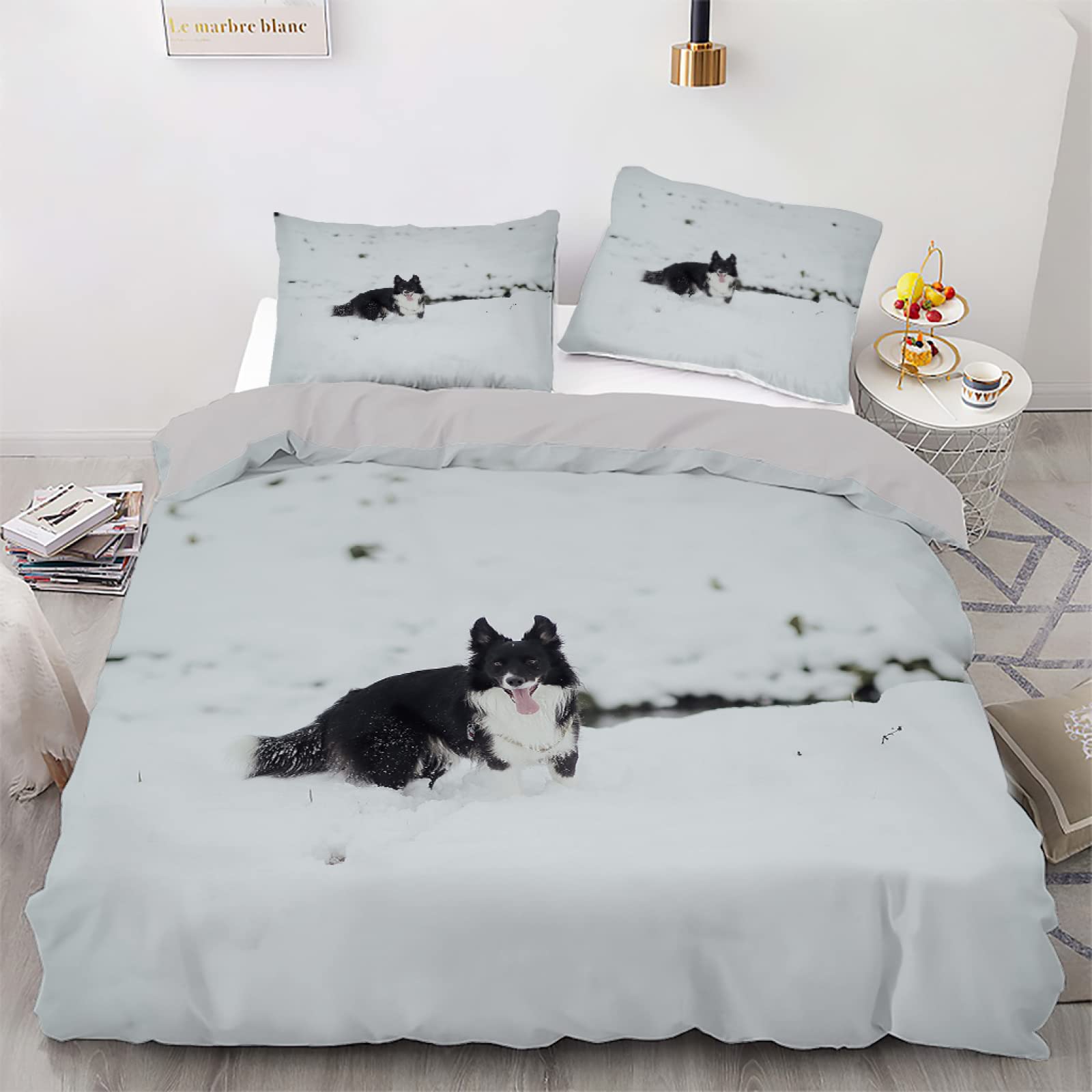Housse de couette 140x200 fille hypoallergénique et douce pour la peau