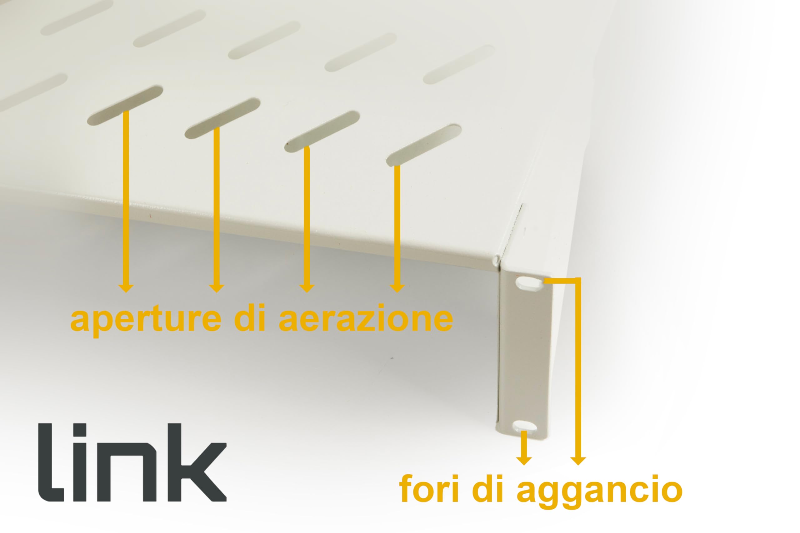 LINK LKRIP250G2U Étagère pour Armoire 19" 2 Unité Profondeur 250 mm (Universel) Couleur Gris