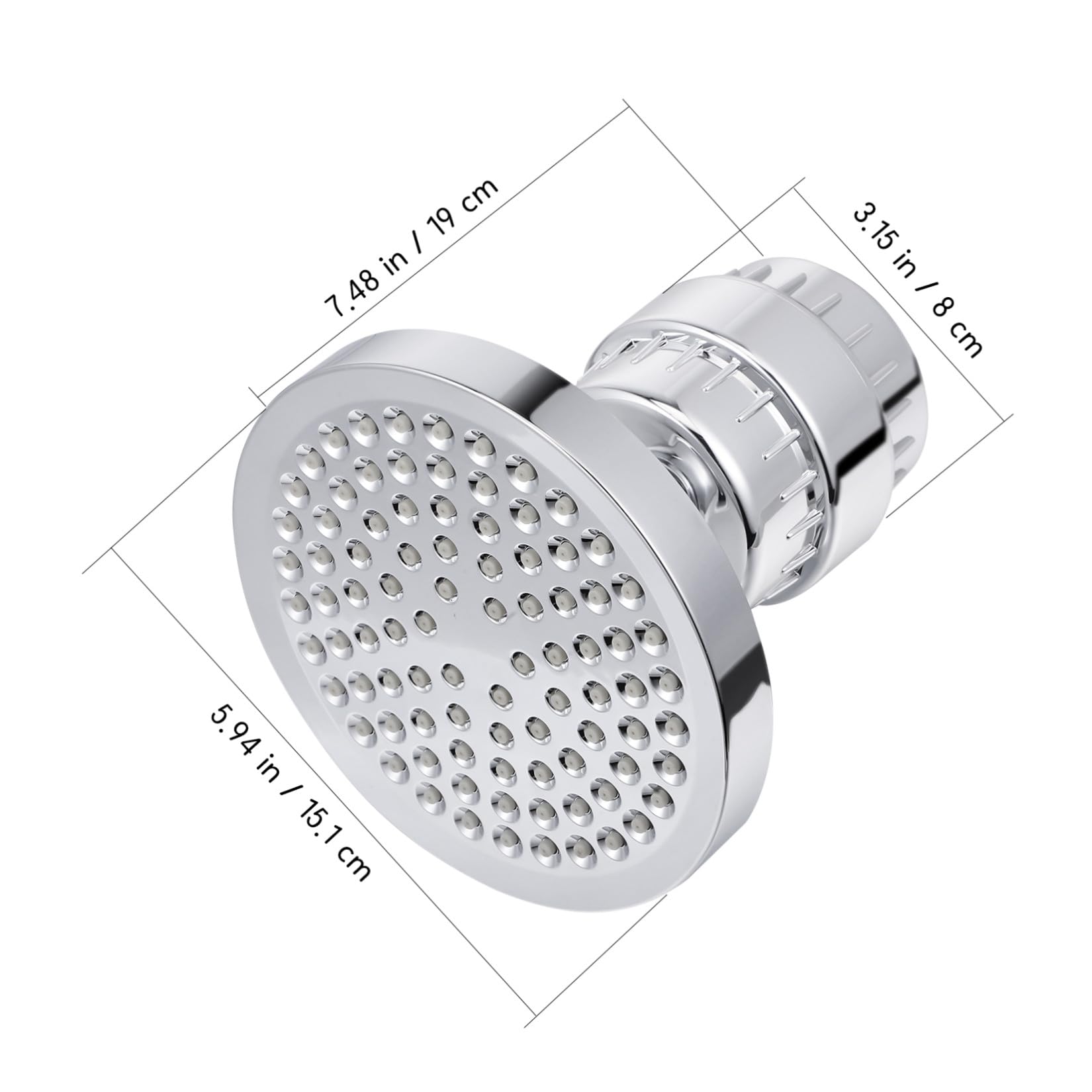 POPETPOP Cabezal de Ducha Filtro de Agua y Sistema Giratorio, Purificador 15 Etapas para Agua Dura, Incluye Recambio para Cabezal, para Ducha en Hogar