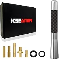 Vista 72 de ICBEAMER 3 inch / 76 mm MINI Mexican Mexico Flag Automotive Antenna with Internal Copper Coil Universal Fit AM/FM Radio Antenna Replacement