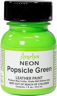 Angelus Neon-1 oz Leather Paint, 1 Fl Oz (Pack of 1), Popsicle Green