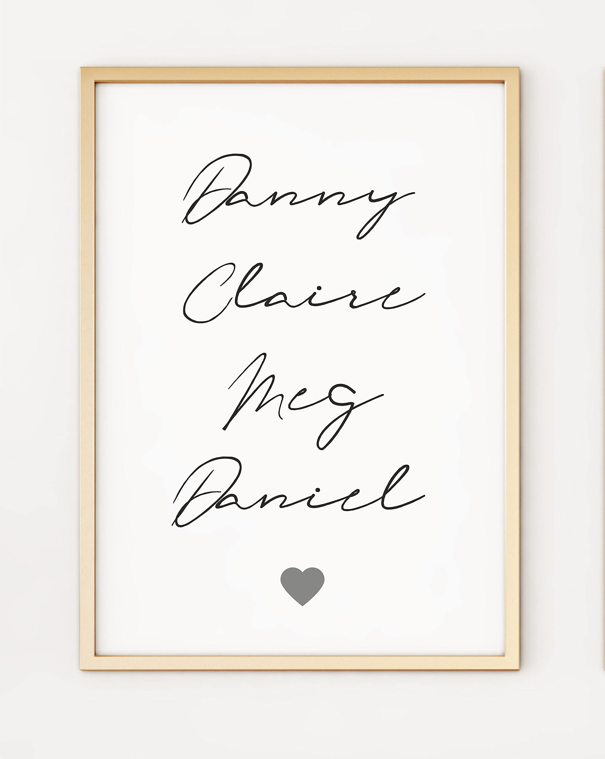 Personalised Family Names Typography A4 Poster Print PO278