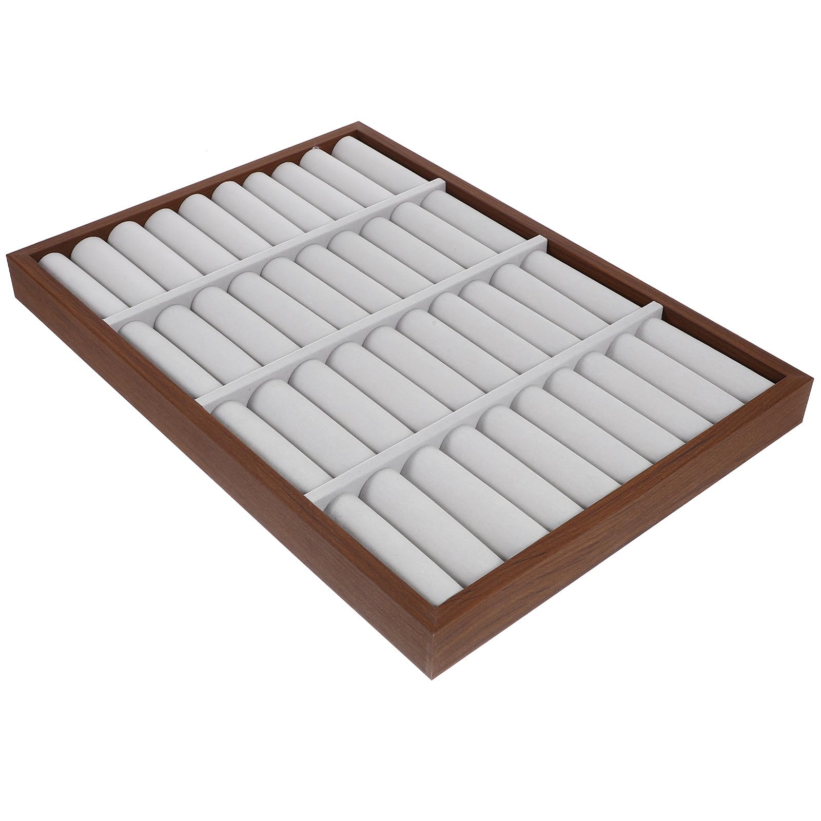 GALPADA Ringorganizer für Schmuck aus Braunem Holz mit Leichtem Design und Angenehmer Haptik Schmuckschubladen Organizer für Ringe und Haarnadeln zur Schmuckpräsentation im Schaukasten