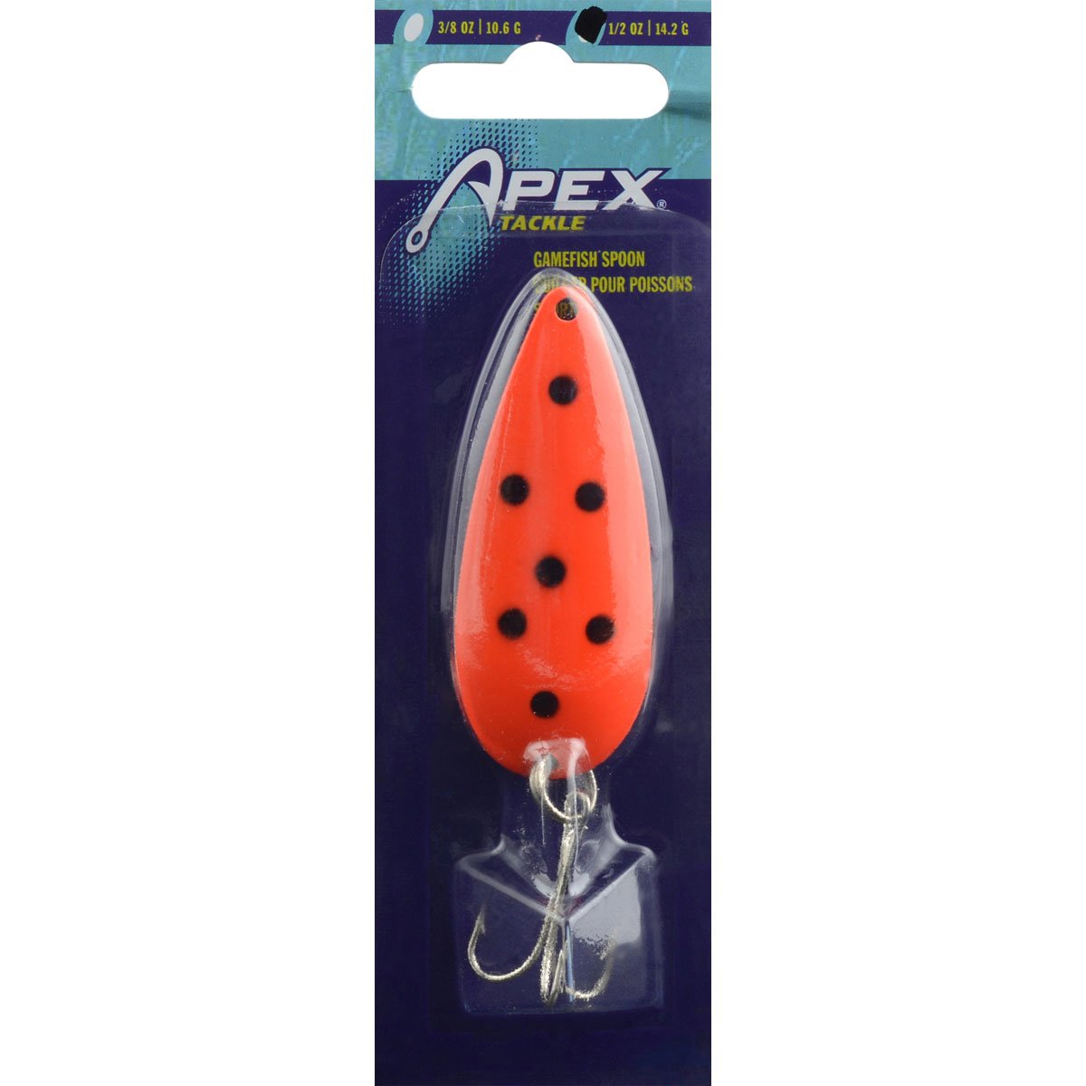 APEX Legends Tackle SP12-5 Game Fish Spoon 1/2Oz Org/Blk, One Size