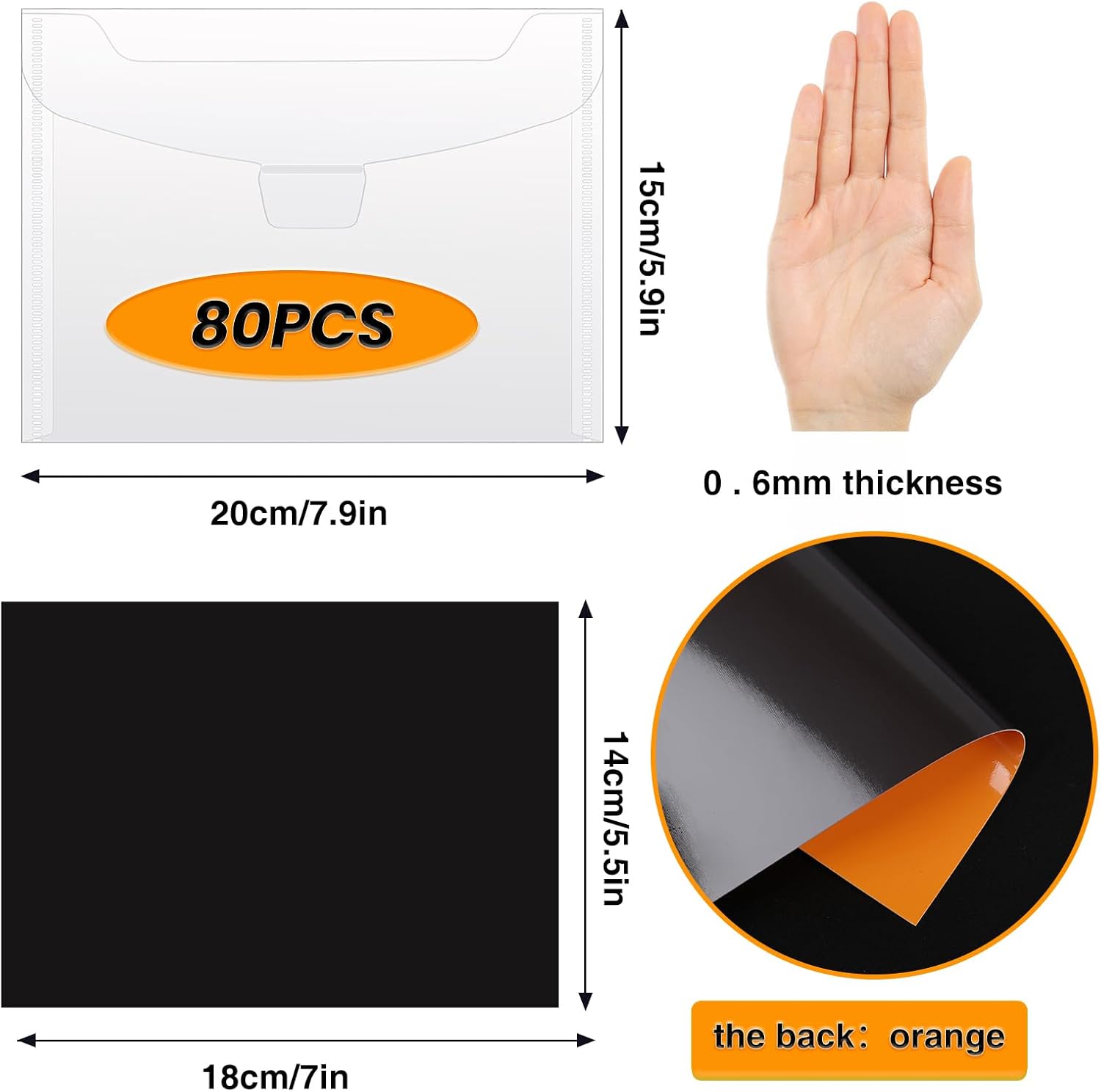 160 PCS Stamp and Die Storage Bag and Rubber Magnetic Sheets, Die Storage Set for Storage Die Cutting, DIY Scrapbooking - Image 3