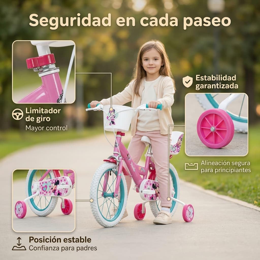 TOIMSA Bicicleta 16" Minnie Huffy 5/8 Años