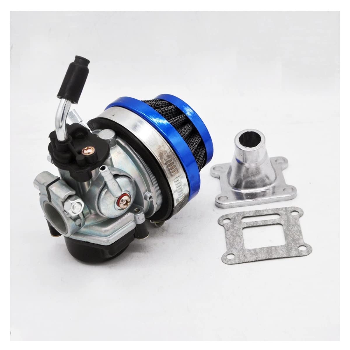 ZTBH Kit de carburador Carburador con Entrada de Filtro de Aire for Mini 2 Tiempos 47-49CC Pocket Pit Dirt Bike ATV Quad Carberature(Color:Blue Air Filter Set)