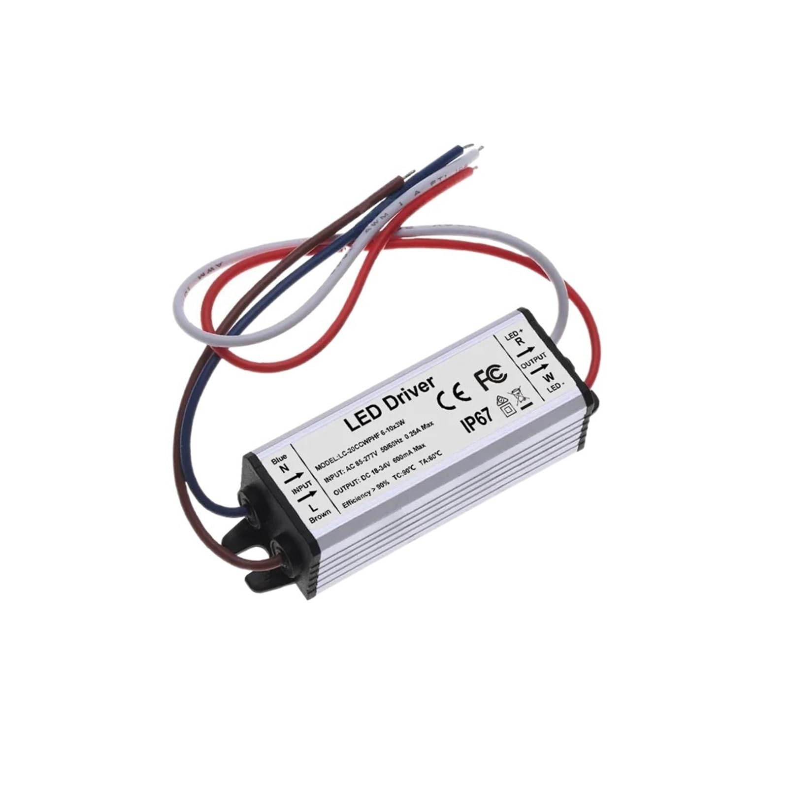 Pilote LED 12-20V transformateur courant constant 900mA pour spot et panneau encastré