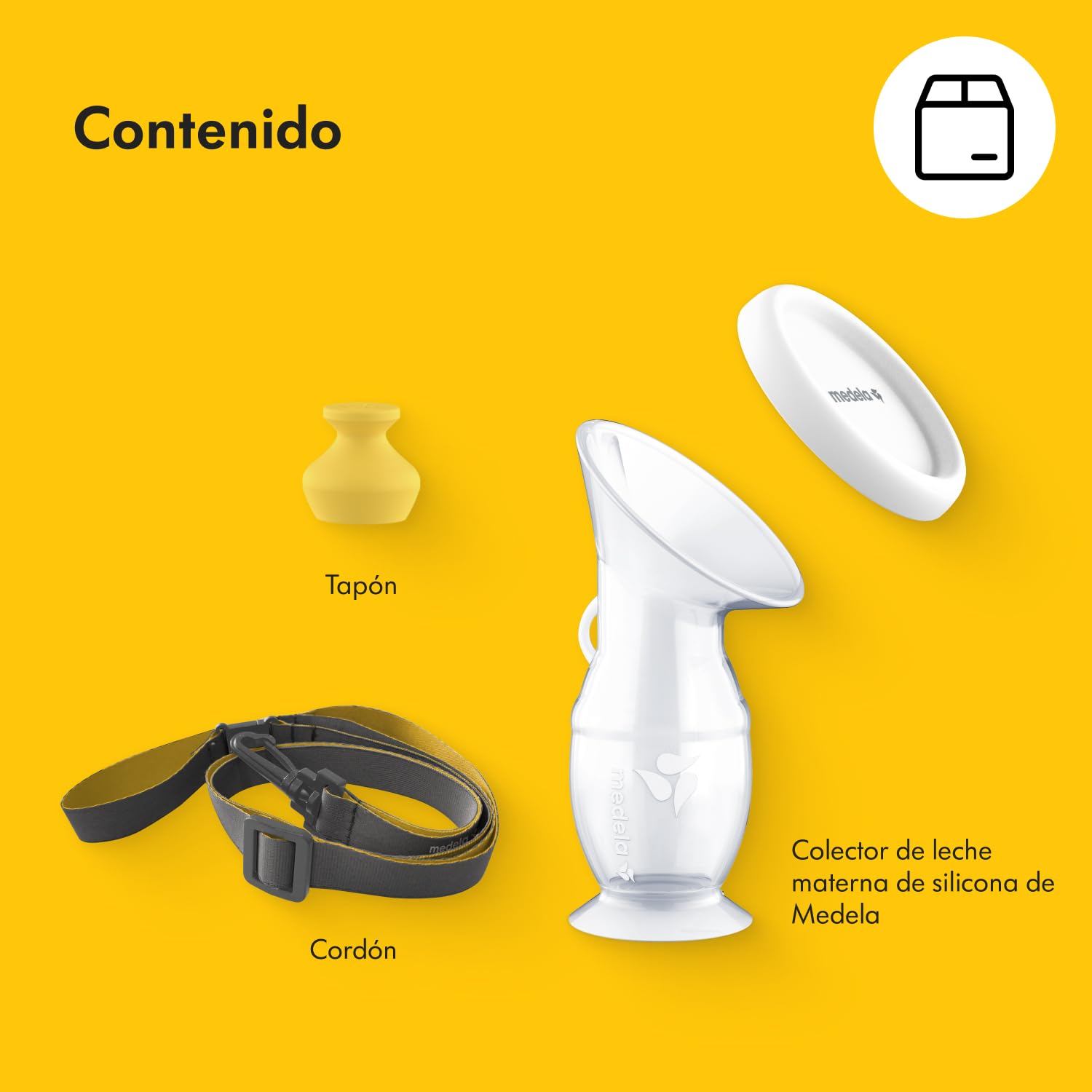Medela Colector de Silicona para Leche Materna, Copa de Leche Materna con Base de Succión y Tapa para Almacenar Leche, Adecuado para un uso Diario