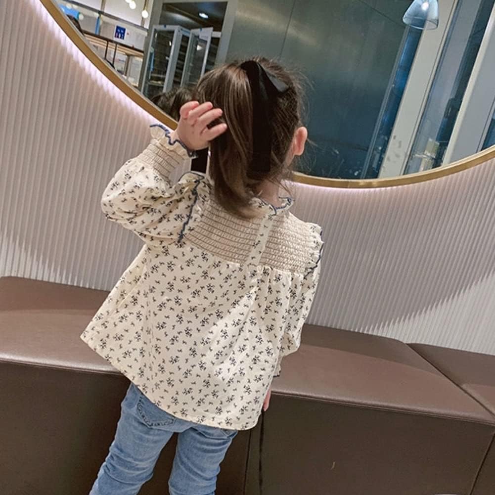 Toddler Baby Girls Blouse Casual Floral Ruffle Long Sleeve Vintage Cotton Tops Shirt: Clothing, Shoes & Jewelry