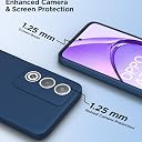 Pikkme Back Cover Camera Protection Shockproof Soft Matte Silicone Back Case for Oppo A3 Pro 5G (Blue) gallery image