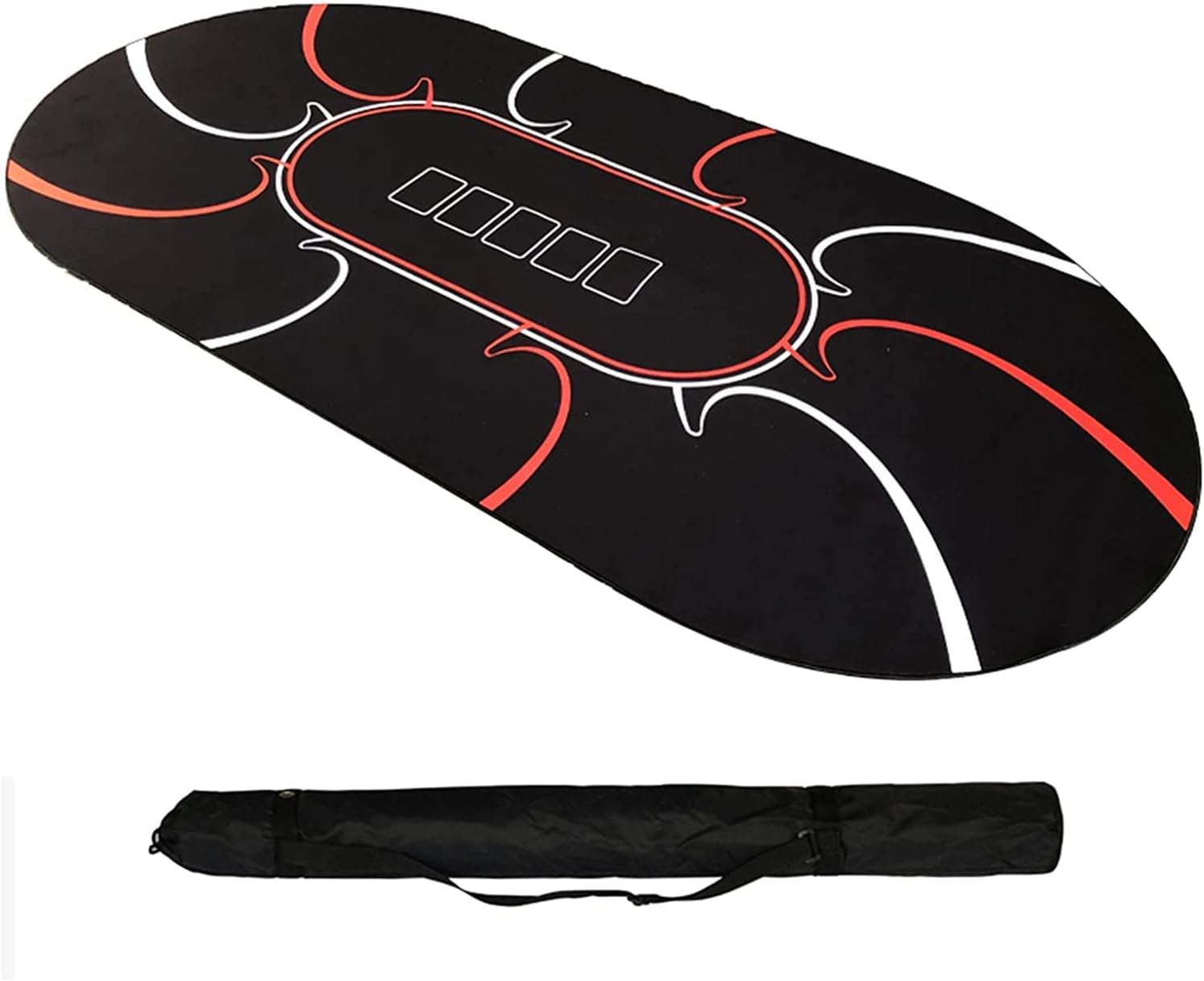 Portable Poker Table Top Poker Mat Portable Rubber Non-Slip Poker Table for Poker Games Blackjack Casino Poker Pad Fun Game Night Supplies - Cool Casino Gift for Kid (Color : E) (B)