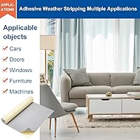 Vista 5 de BENECREAT Rollo de espuma EVA autoadhesivo de 0.039 in de grosor, hoja acolchada de espuma de 78.7 x 11.8 pulgadas para proteger muebles, relleno