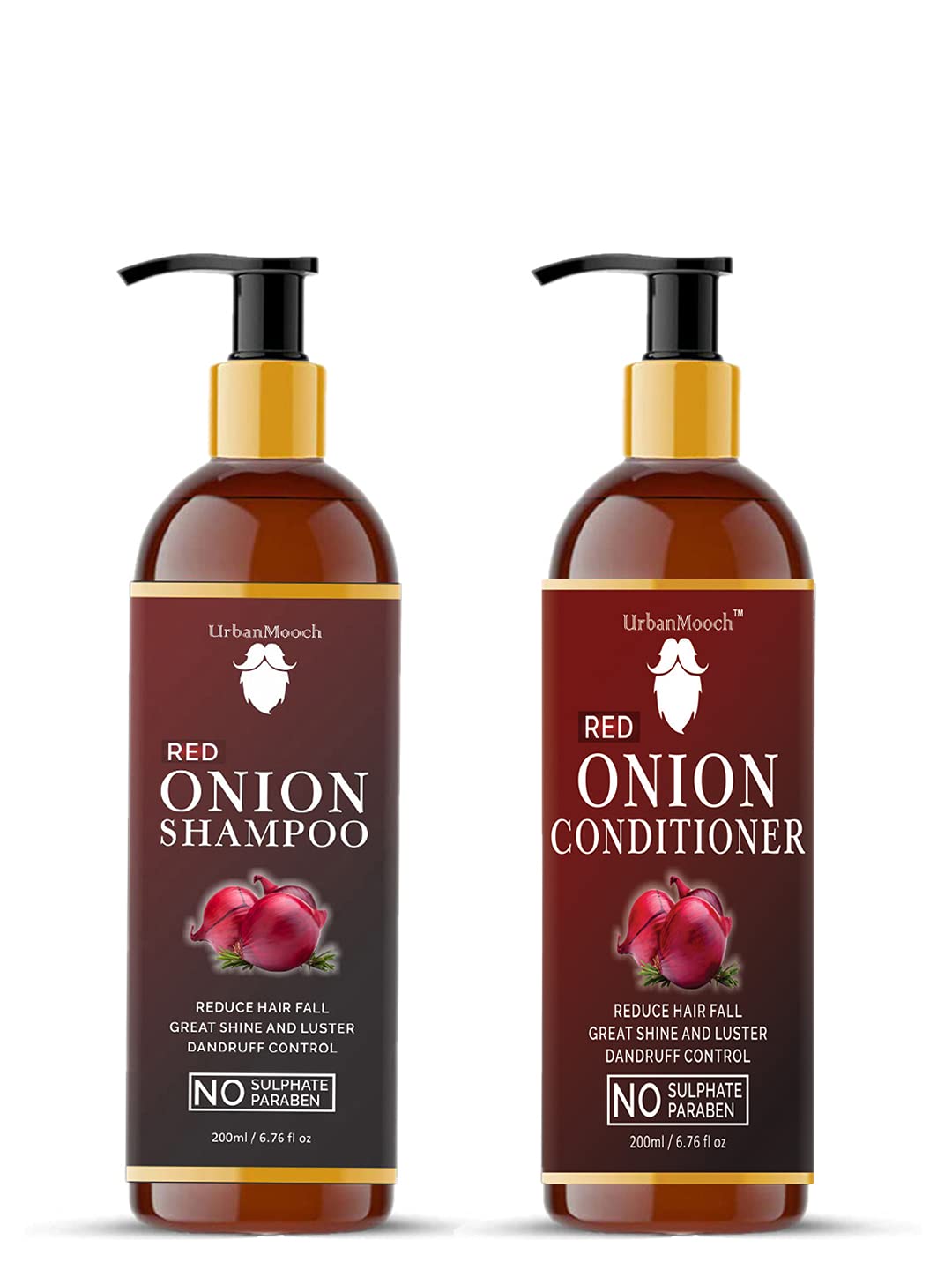 UrbanMooch Hair Fall Control Shampoo & Conditioner Combo with Pea Protein & Onion Extract for Stronger Hair - (200 ml + 200ml)-image-32