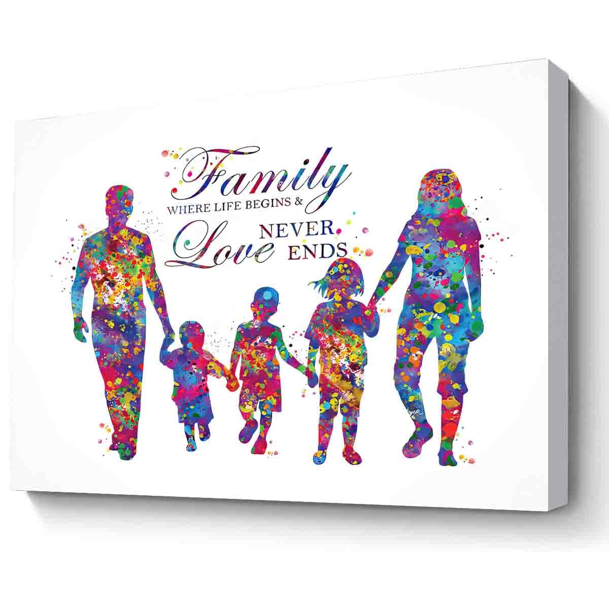 Snapklik.com : Framed Watercolor Landscape Art,Family Quote Watercolor ...