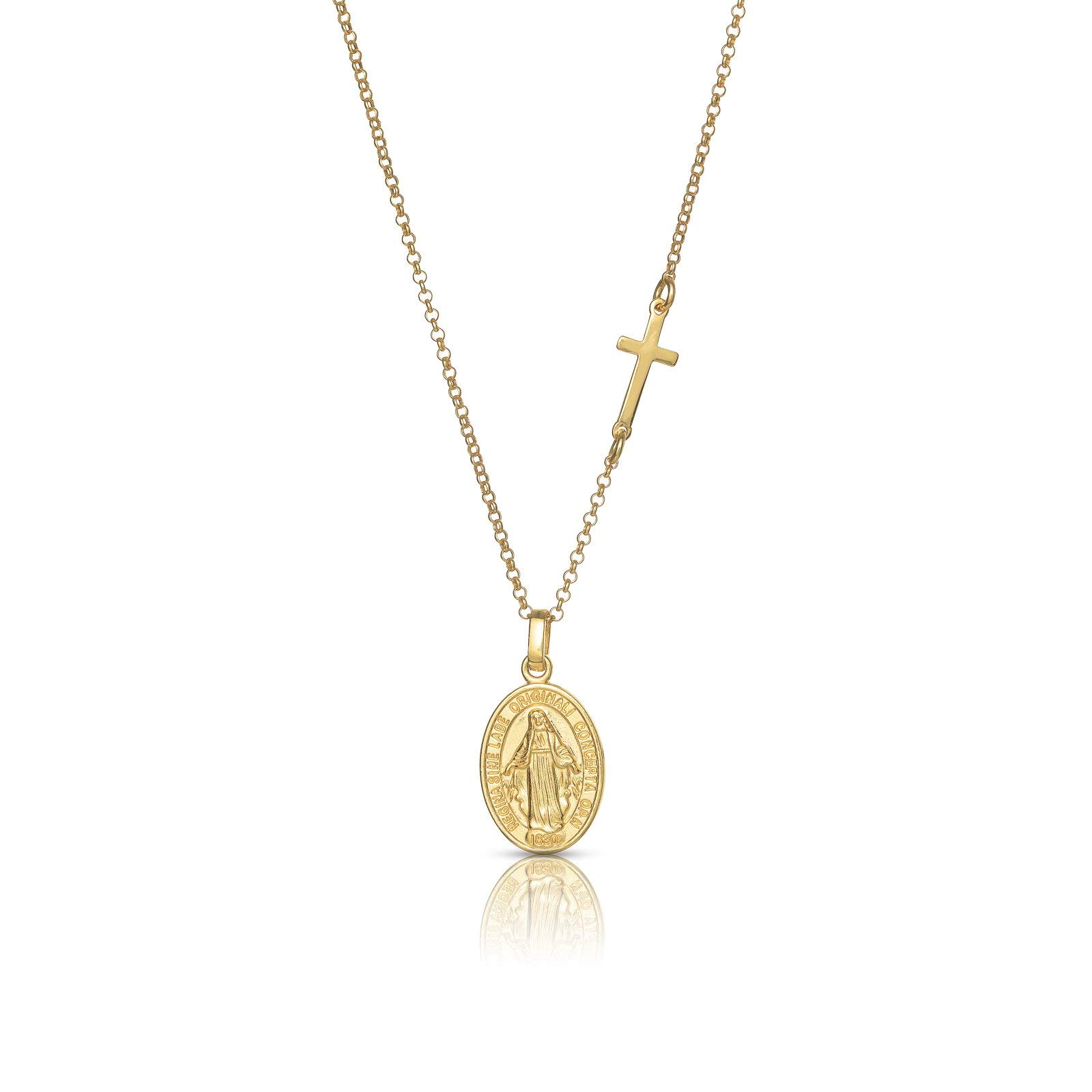 Nanna Folk Collar Medalla Virgen Milagrosa