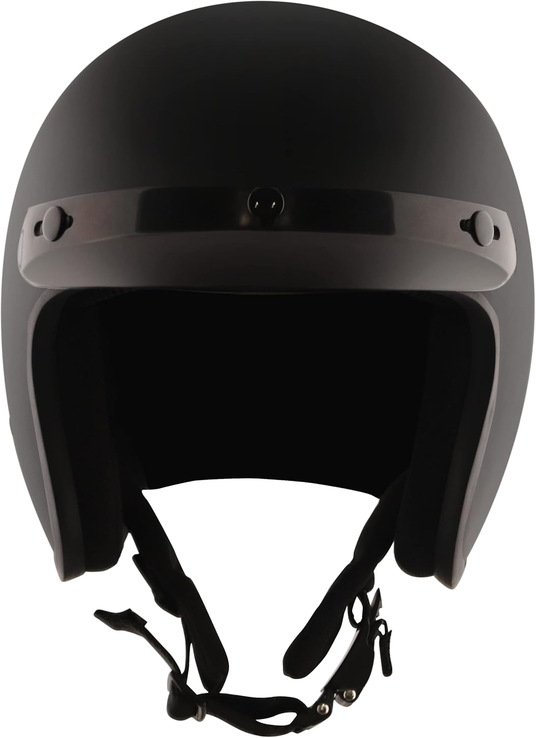 Detour Helmets D.O.T. Flat Black 3/4 Lightweight Helmet for Motorcycle Riders with Removeable Visor