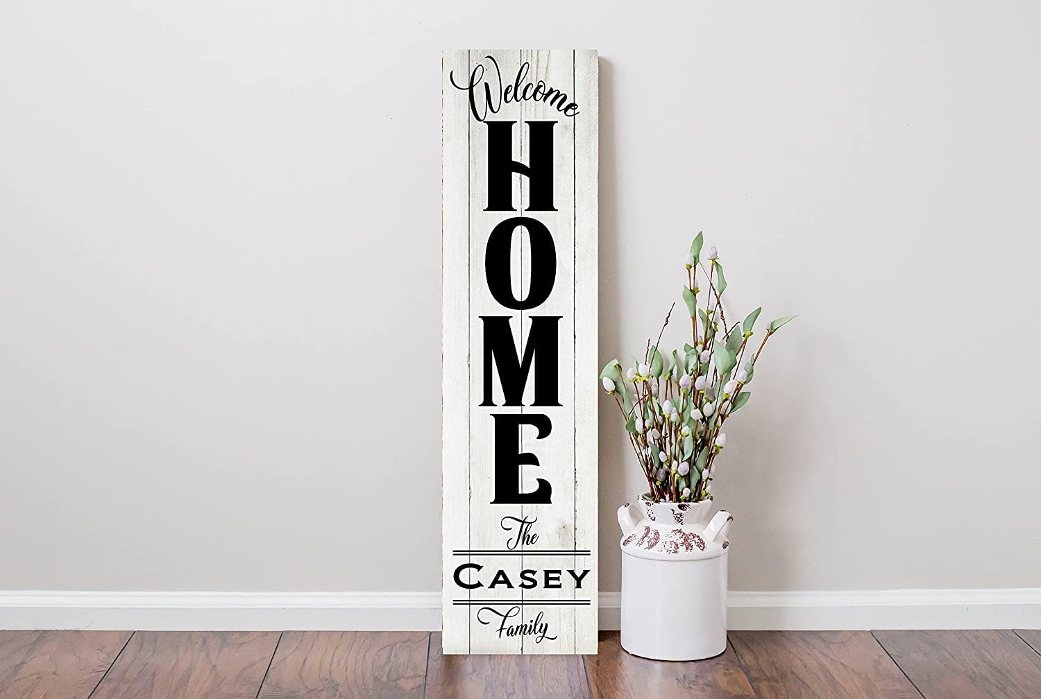 Porch Welcome Sign, Welcome Home Vertical Metal Tin Sign Farmhouse Welcome Sign Front Porch Vertical Metal Tin Sign Home Decor 16x4 Inch